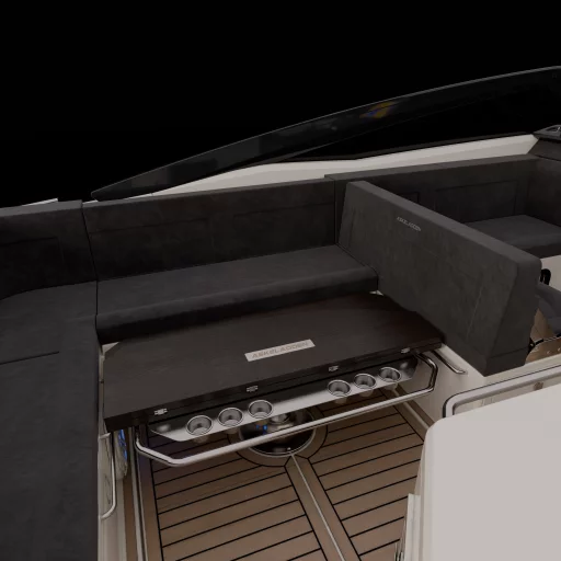 C91C Sol pute for cockpit bord Niroxx Marina 99.099 antrasitt med hvite sømmer