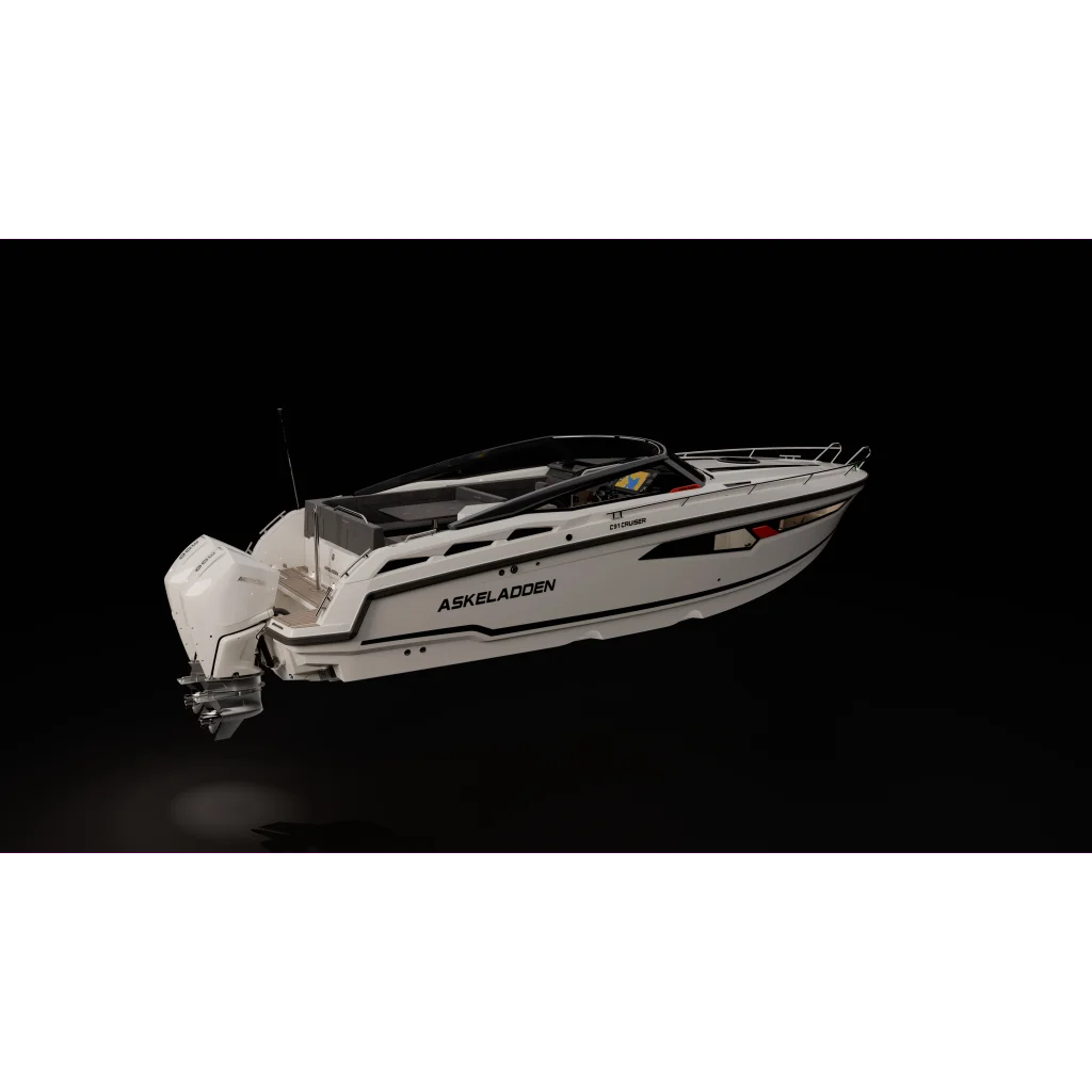 C91C Digital pre-rigging, Mercury AMS Twin, DTS top mount smart craft gateway no instruments, no steering cylinder from model year 22-