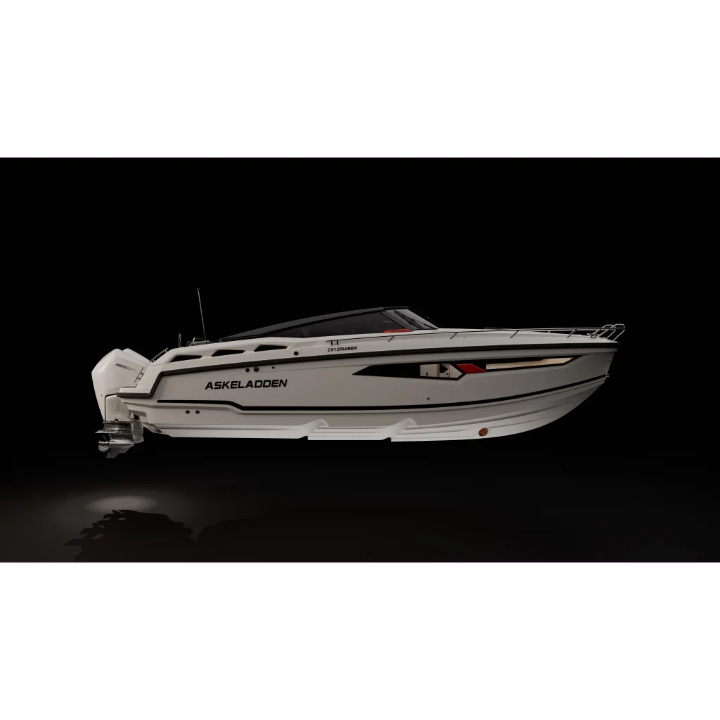 C91C Digital pre-rigging, Mercury AMS Twin, DTS top mount smart craft gateway no instruments, no steering cylinder from model year 22-