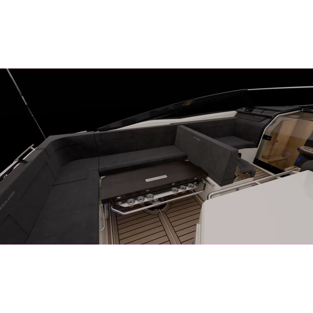 C91C Sol pute for cockpit bord Niroxx Marina 99.099 antrasitt med hvite sømmer