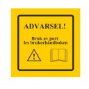 dekal-dekor-merke-klistremerke-advarsel-bruk-av-port-les-brukerhandboken